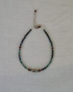 Blue Tourmaline Χειροποίητο Βραχιόλι Ασήμι