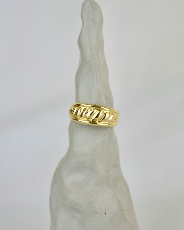 Πλεξούδα Δαχτυλίδι Χρυσό