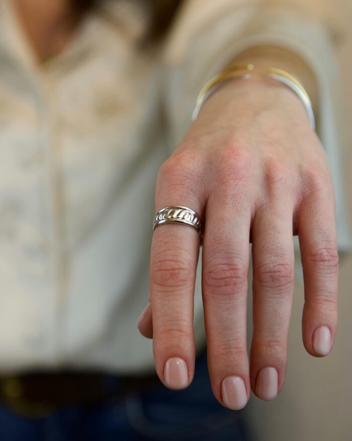 Πλεξούδα Δαχτυλίδι Ασήμι