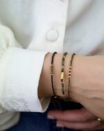 Green Tourmaline Χειροποίητο Βραχιόλι Χρυσό