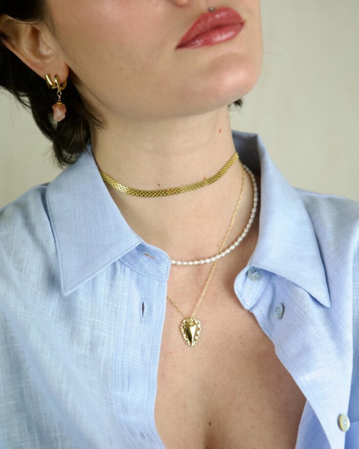 Balkan Heart Χειροποίητο Κολιέ Χρυσό