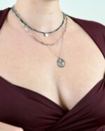 Blue Tourmaline Χειροποίητο Κολιέ Ασήμι